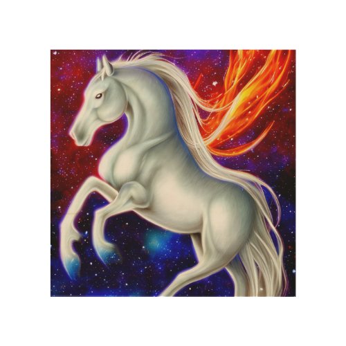 Cosmic Horse Wood Wall Art