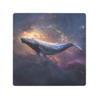 Cosmic Humpback Whale Metal Print