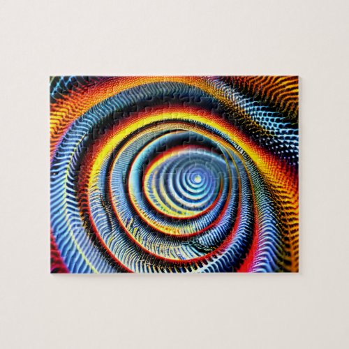 Cosmic hypnotized fun house rotation in dark space jigsaw puzzle