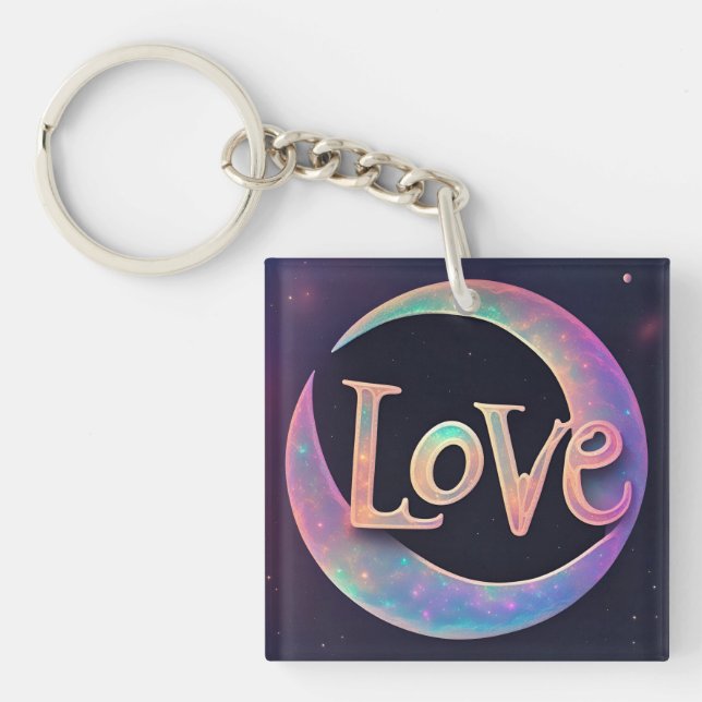 Cosmic I Love You Keychain (Front)