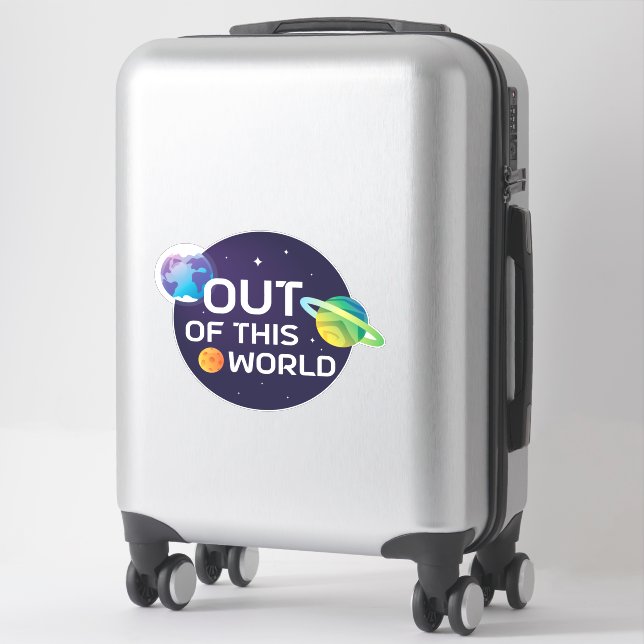 Cosmic Illustration Out of this World Outer Space Sticker (Suitcase)