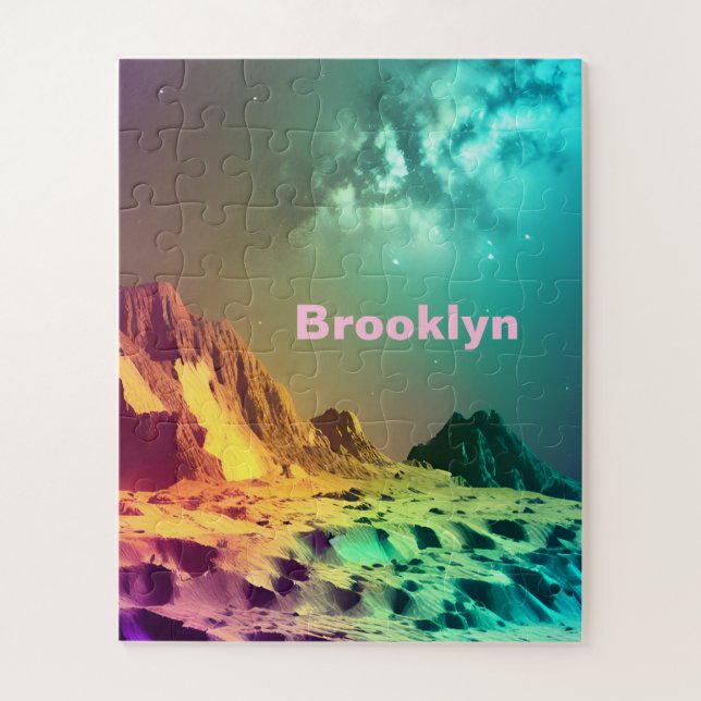 Cosmic Indigo Planet under Amazing Universe  Jigsaw Puzzle (Vertical)