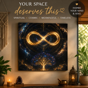 Cosmic Infinity Tree Of Life Canvas Print