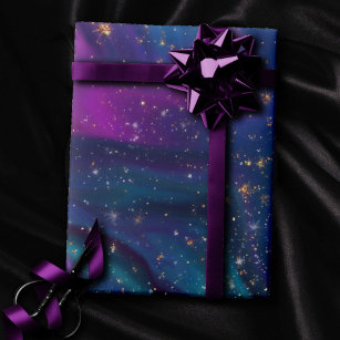 Galaxy Wrapping Paper Large Sheet of Blue Gift Wrap Roll of Wrapping Paper  Stars and Moon Wrapping Paper 