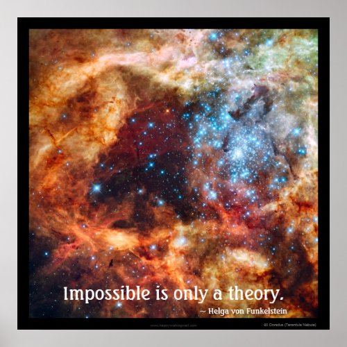 Cosmic Inspiration Poster Tarantula Nebula