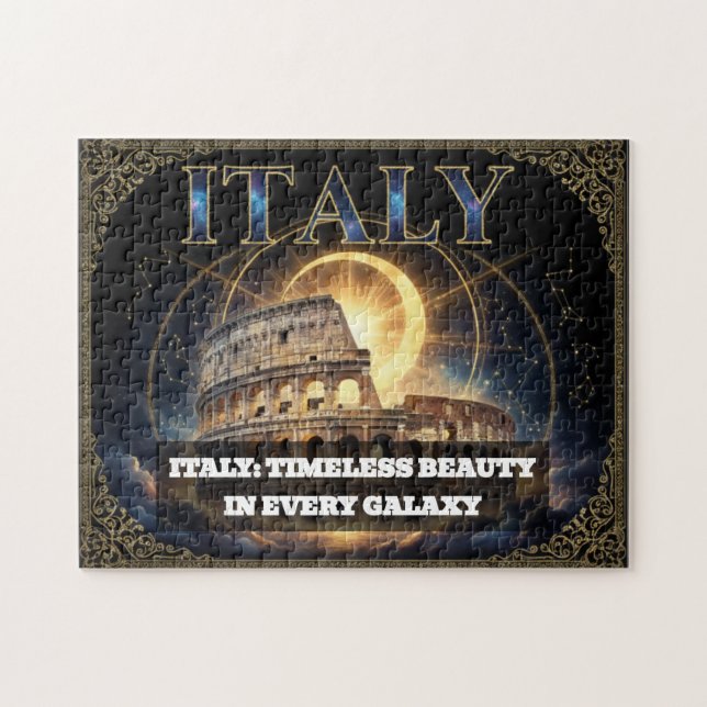 Cosmic Italy Roman Colosseum Celestial Art Jigsaw Puzzle (Horizontal)
