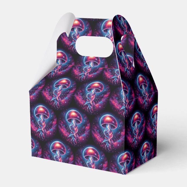 Cosmic Jellyfish Artwork Galaxy Favor Boxes (Front Side)