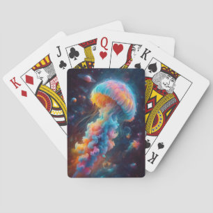 Cosmic Jellyfish Artwork Poker Cards
