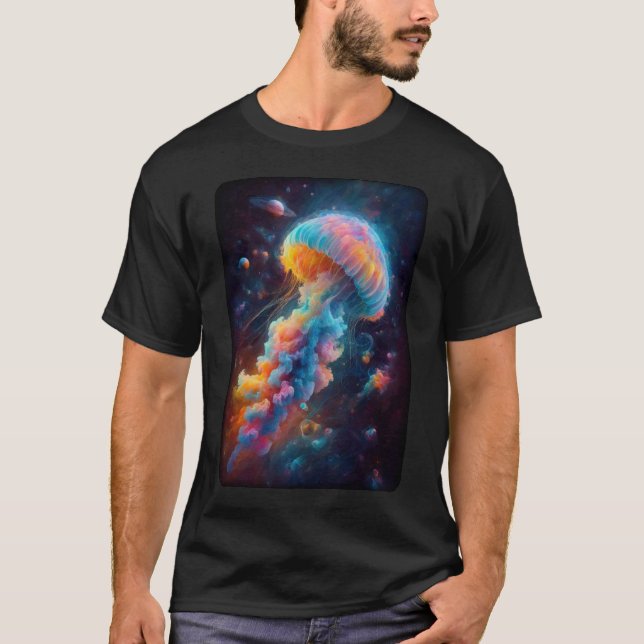 Cosmic Jellyfish Artwork T-Shirt (Front)