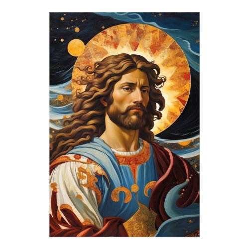   Cosmic Jesus Concerned  Universe Earth  AP50  Photo Print