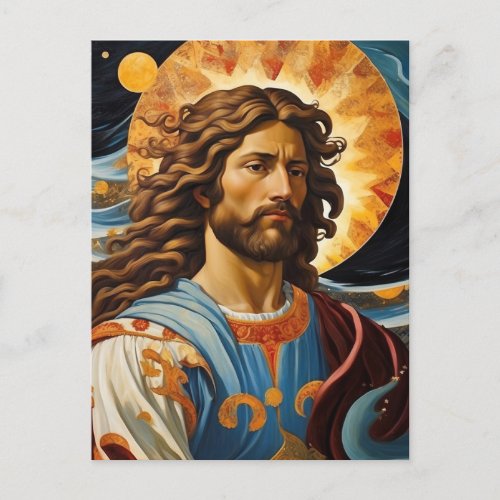   Cosmic Jesus Concerned  Universe Earth  AP50  Postcard