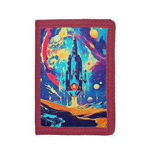 Cosmic Journey - Retro Trifold Wallet