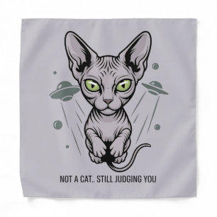 Cosmic Judging Sphynx Cat Art Bandana