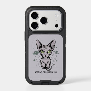 Cosmic Judging Sphynx Cat Art iPhone 17 Pro Case