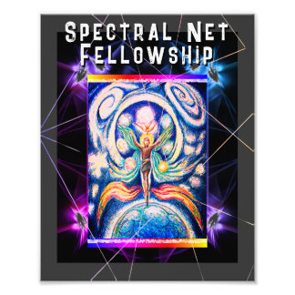 Cosmic Juggler Spectral Net Fellowship Photo Print