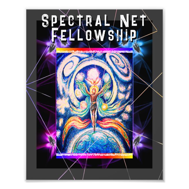 Cosmic Juggler Spectral Net Fellowship Photo Print (Front)