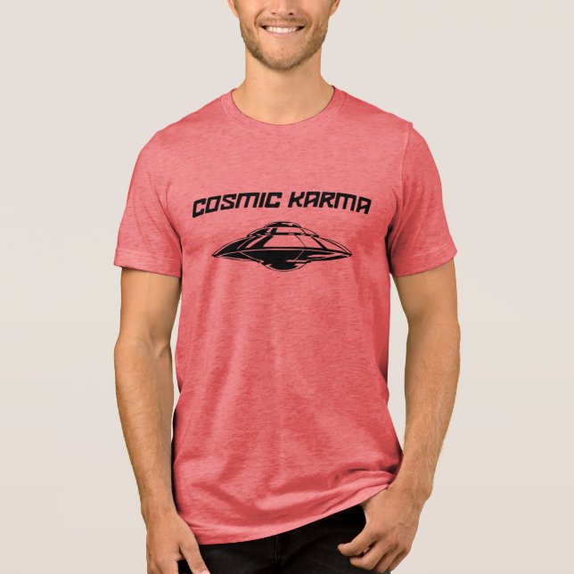 Cosmic Karma (Fire Ball Red & Black)  Tri-Blend Shirt (Front)