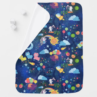 Cosmic Kawaii Baby Blanket
