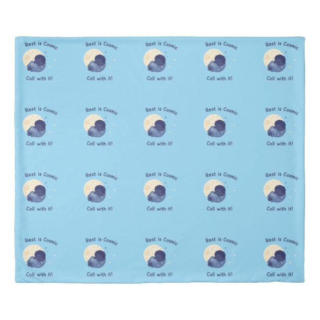 Cosmic Kids  - 'Rest is Cosmic' Duvet Cover (Front)