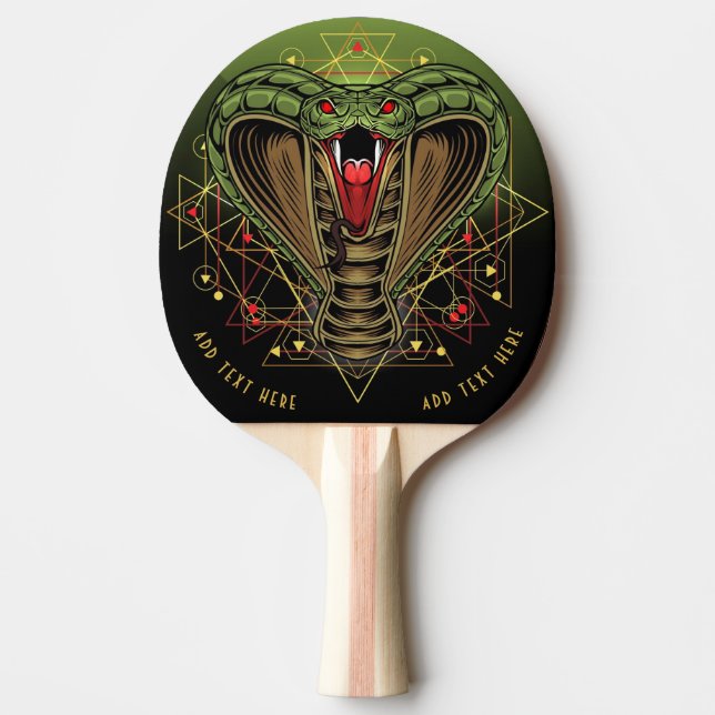 Cosmic King Cobra Ping Pong Paddle (Front)