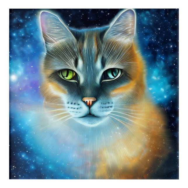 Cosmic Kitty  Acrylic Print (Front)