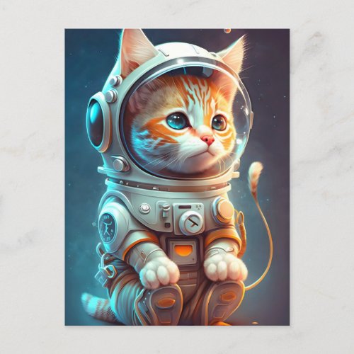 Cosmic Kitty Cat Postcard