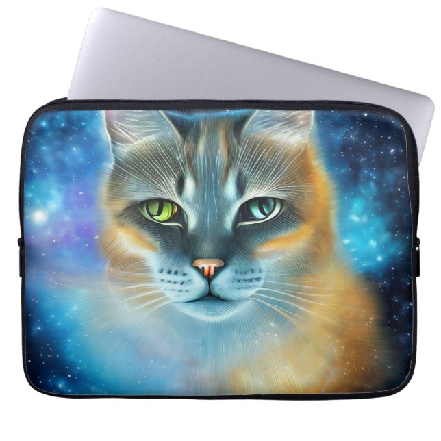 Cosmic Kitty Laptop Sleeve (Front)