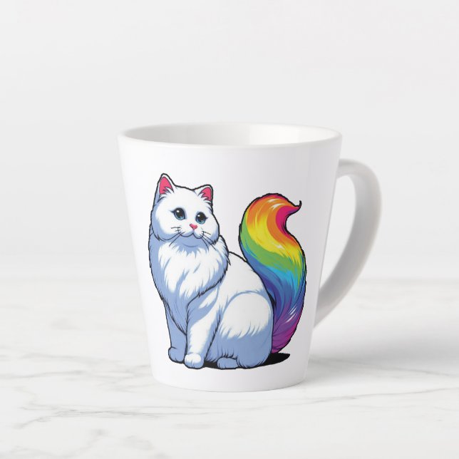 Cosmic Kitty Latte Mug (Right Angle)