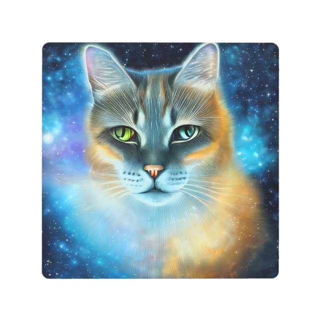 Cosmic Kitty Metal Print (Front)