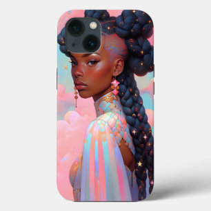 Cosmic Lady African American Fantasy Art iPhone 13 Case