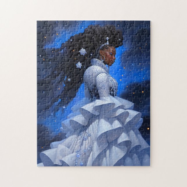 Cosmic Lady African American Fantasy Art Jigsaw Puzzle (Vertical)