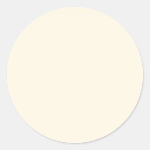 Cosmic Latte Solid Color Classic Round Sticker