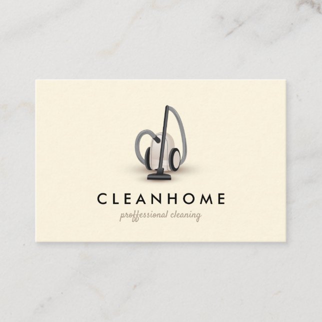 Cosmic Latte Vacuum Cleaning Washing Carpet Business Card (Front)