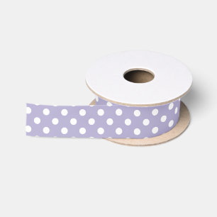 Cosmic lavender and white polka dot ribbon