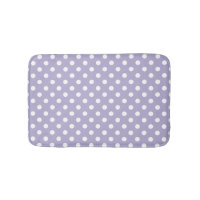 Cosmic lavender/purple polka dots bathroom rug