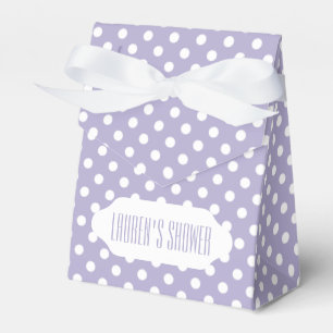 Cosmic lavender/purple polka dots custom favor box