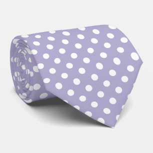 Cosmic lavender purple polka dots tie