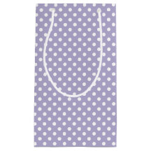 Cosmic lavender & white polka dots gift bag