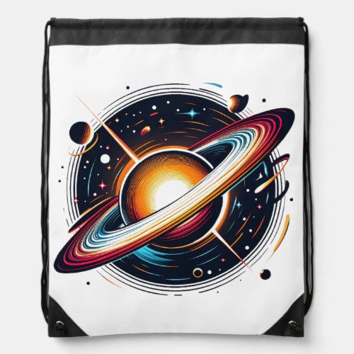 Cosmic Lightwave Gravitational Elegance Drawstring Bag