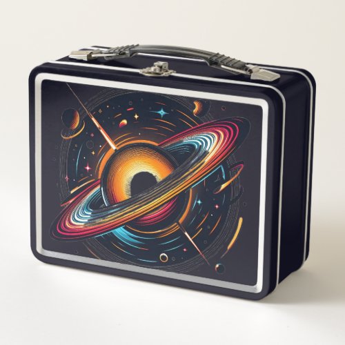 Cosmic Lightwave Gravitational Elegance Metal Lunch Box