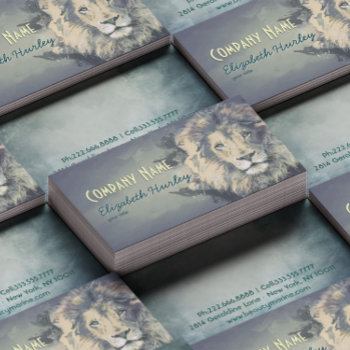 Cosmic Lion King | Custom Business Cards by ReadyCardCard at Zazzle