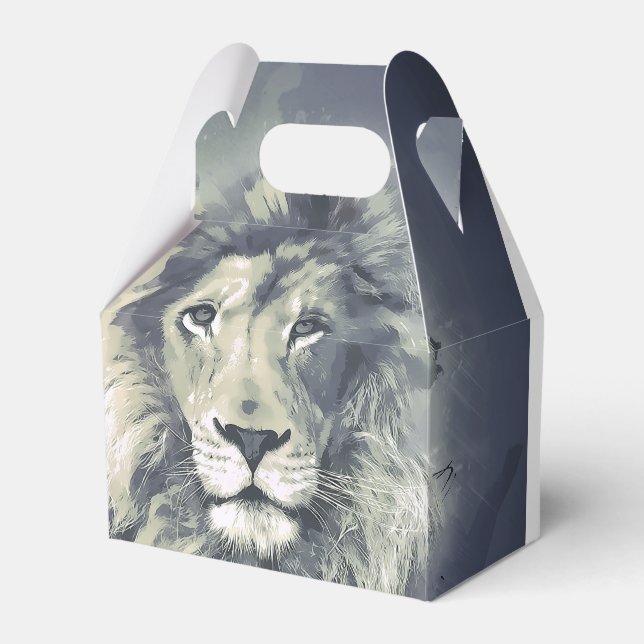 COSMIC LION KING | Custom Gable Favor Gift Box (Front Side)