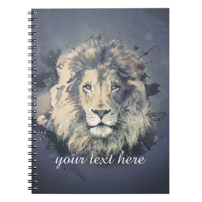 COSMIC LION KING | Custom Notebook (80 Pages B&W) (Front)