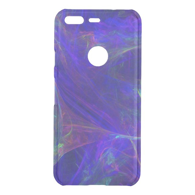 Cosmic Look Mists of bright Pink Green on Blue Uncommon Google Pixel Case (Back)