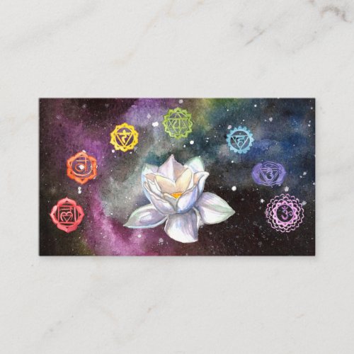  Cosmic Lotus Celestial Chakra Symbols Cosmos Business Card