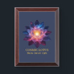 Cosmic Lotus Flower | Galaxy Bloom Energy Award Plaque<br><div class="desc">Illuminate your space with this breathtaking Cosmic Lotus design — a radiant lotus flower filled with swirling galaxies, nebula colors, and a glowing center symbolizing awakening and inner light. Perfect for spiritual seekers, yoga lovers, meditation practitioners, and anyone drawn to cosmic beauty, this artwork blends sacred symbolism with celestial wonder....</div>