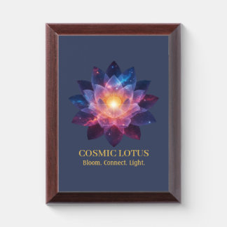 Cosmic Lotus Flower | Galaxy Bloom Energy Award Plaque