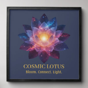 Cosmic Lotus Flower Galaxy Bloom Energy Peel And Stick Photo Tile