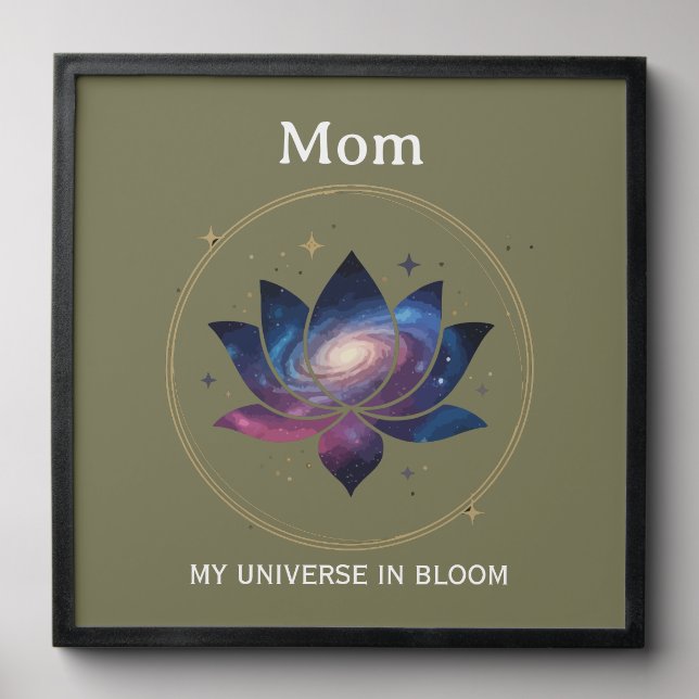 Cosmic Lotus Flower Mom Bloom Peel And Stick Photo Tile (Front Set)