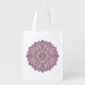 Cosmic Lotus Mandala Grocery Bag